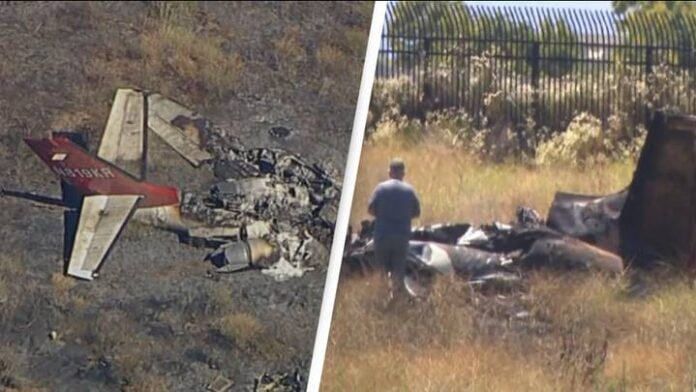 A small aircraft crashed in a field in California on Sunday, killing all six people on board.