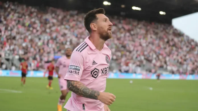Lionel Messi Celebrating a Goal